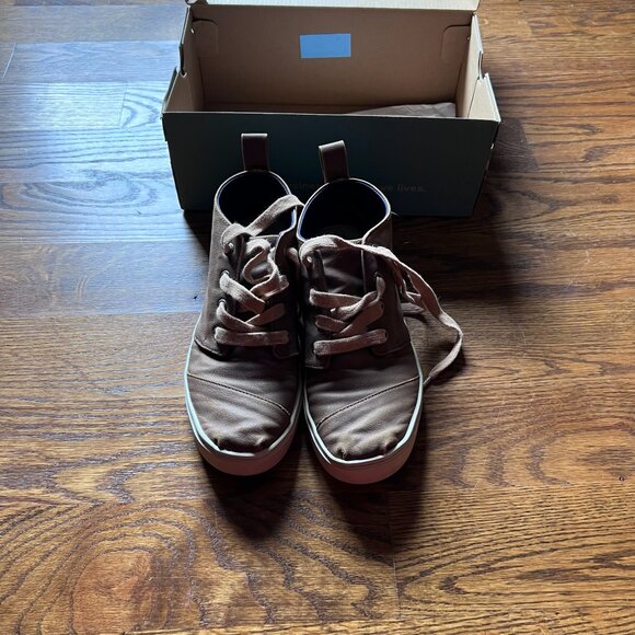 Toms Youth Botas Cupsole Toffee Microsuede Shoes Sz 4.5Y - Picture 7 of 11